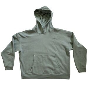 CK Women's Hoodie Sweatshirt seafoam Green Sz Large Gorpcore Outdoors Cabin Y2K